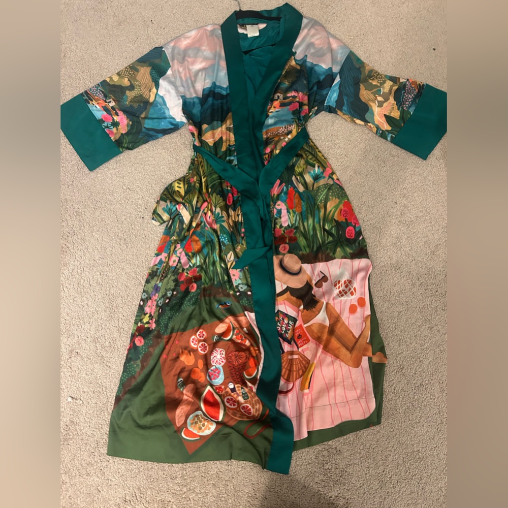 SOMA Rhi James collab Satin Long Robe Size S/M
